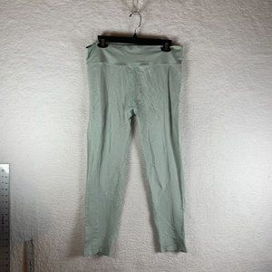 Harmony Balance Yoga Pants Women's XL Green Nylon Stretch Elastic Waist‎ 7054